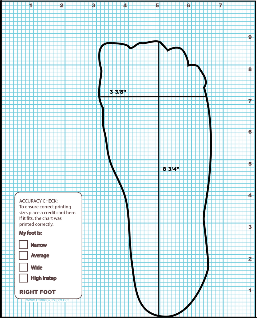 Foot Tracing Template