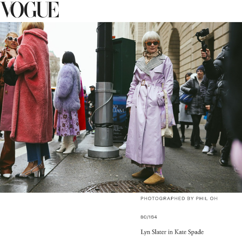 As Seen in Vogue Street Style, Lyn Slater wering Vision Quest Shoes